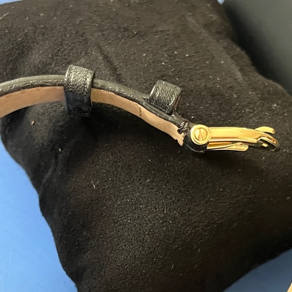 Shinola Gold SS Champagne Dial Black Leather Strap Bike Lock Watch main image 6